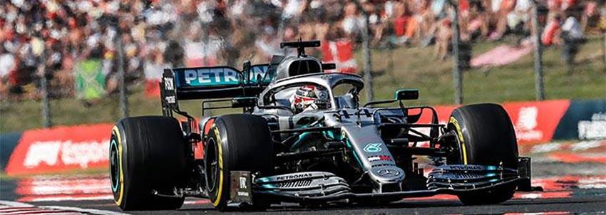 lewis hamilton in action in the hungarian grand prix